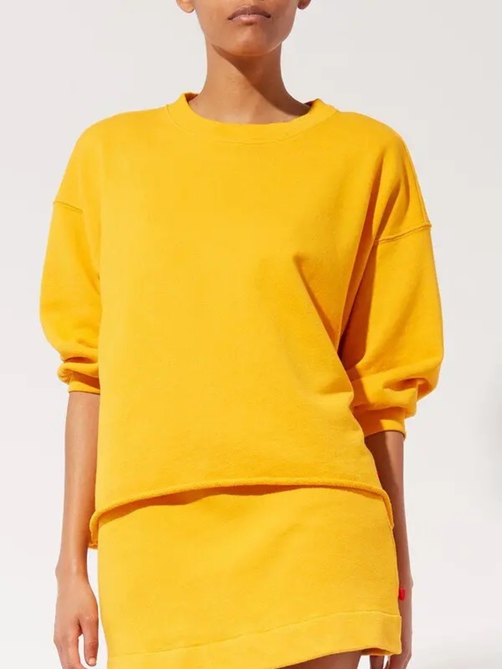 NWT Solid & Striped Cassidy Cotton Sweatshirt Sz Small Yellow